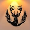 1pc Metal Deer Head Wall Art, Christmas Minimalist Plaque for Office Living Room Bedroom Patio Kitchen Garden Cafe Shop Lobby