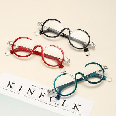 Małe okrągłe okulary do czytania Retro Presbyopia Okulary blokujące niebieskie światło +1.0 +4.0