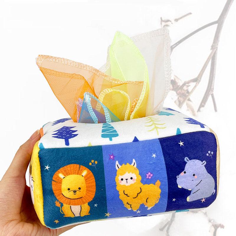 Montessori Toys Magic Tissue Box Baby Educational Learning Activity Sensory Toy For Kids Finger Exercise Busy Board Baby Game