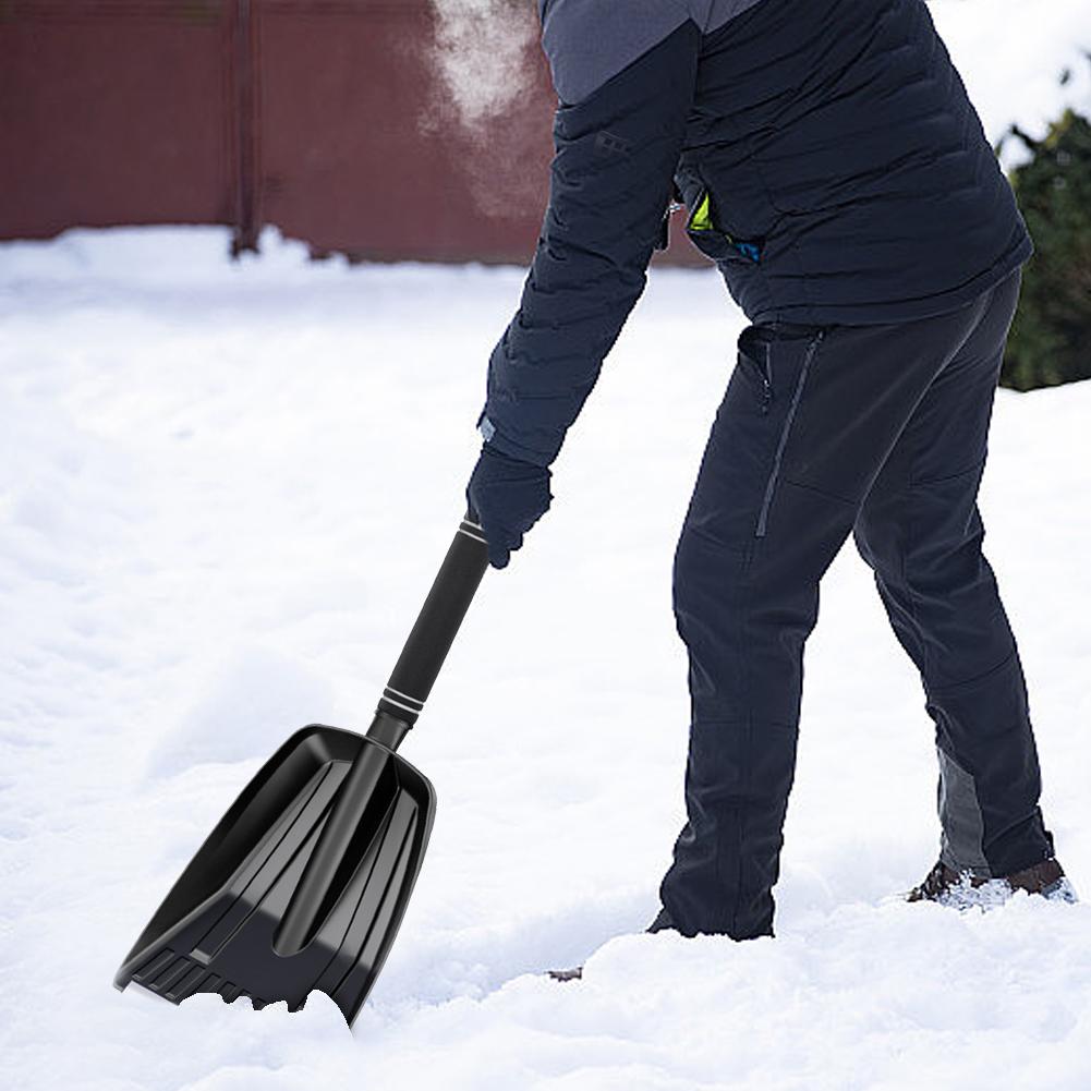 Snow Shovel Large Capacity Portable Snow Shovel Aluminum Alloy Emergency Snow Shovel for Car Truck SUV Vehicle
