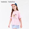 Balabala Girls' Short Sleeve Cartoon T-Shirt