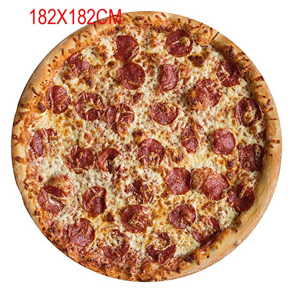 Comfort Food Pizza Wrap Blanket Perfectly Round Hamburger Throw Christmas Gift