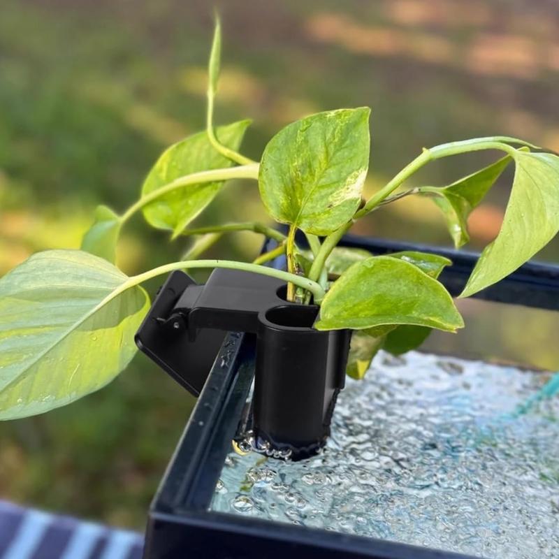 Hydroponic Rack for Aquariums Border Featuring Adjustable and Durability ABS Construction for Plant Displays