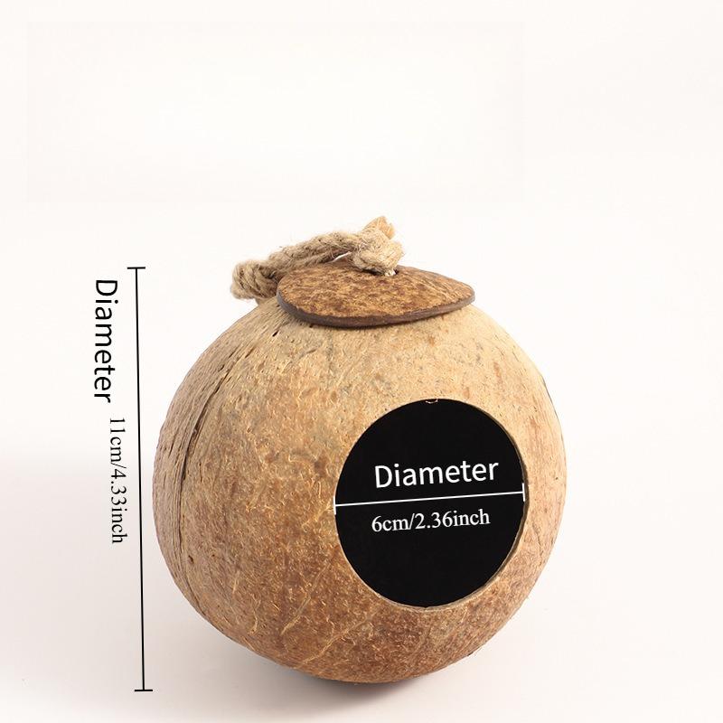 Hamster House Bite-resistant Natural Small Pet Coconut Cages Guinea-pig Hamster Hideout House Toy Wooden House Pet Supplies Natural Coconut Hut