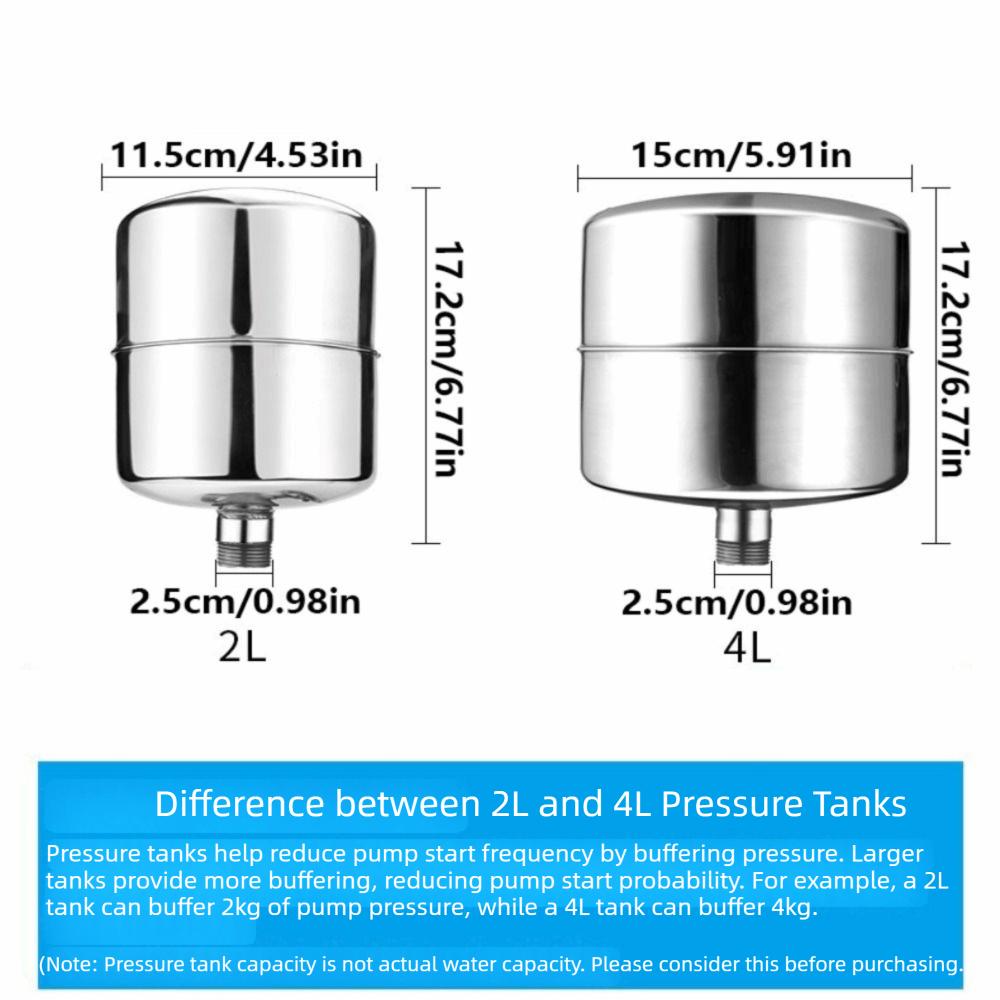 Leakage Free Water Pump Pressure Tank Male Thread Pressure Switch Tank  Pump Accessory