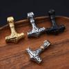 Popular Stainless Steel Viking Thor 'S Hammer Pendant Gold Steel Black Thor 'S Hammer Necklace Accessories 