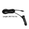 300cm/9.8ft DC5.5x2.1mm Car Charger Cable 12V-24V Cigarettes Lighter Power Cord Wire with Switching Button