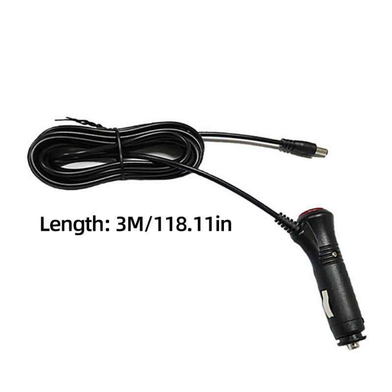 300cm/9.8ft DC5.5x2.1mm Car Charger Cable 12V-24V Cigarettes Lighter Power Cord Wire with Switching Button