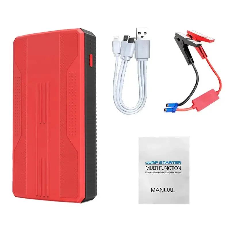 20000mAh Car Battery Jump Starter Portable Car Battery Booster Charger Booster Power Bank Starting Device 12V Gas Vehicles Red with carton