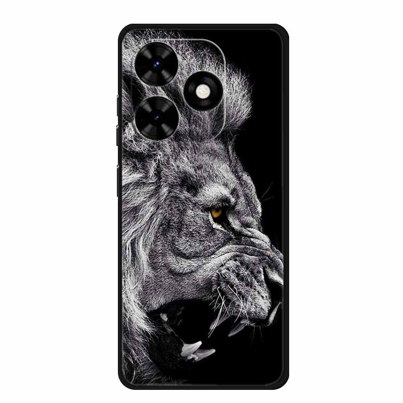 Case For Tecno Spark Go 2024 Animals Painted TPU Silicone Soft Phone Cover for Spark Go2024 BG6 Protector Wolf Shockproof Para