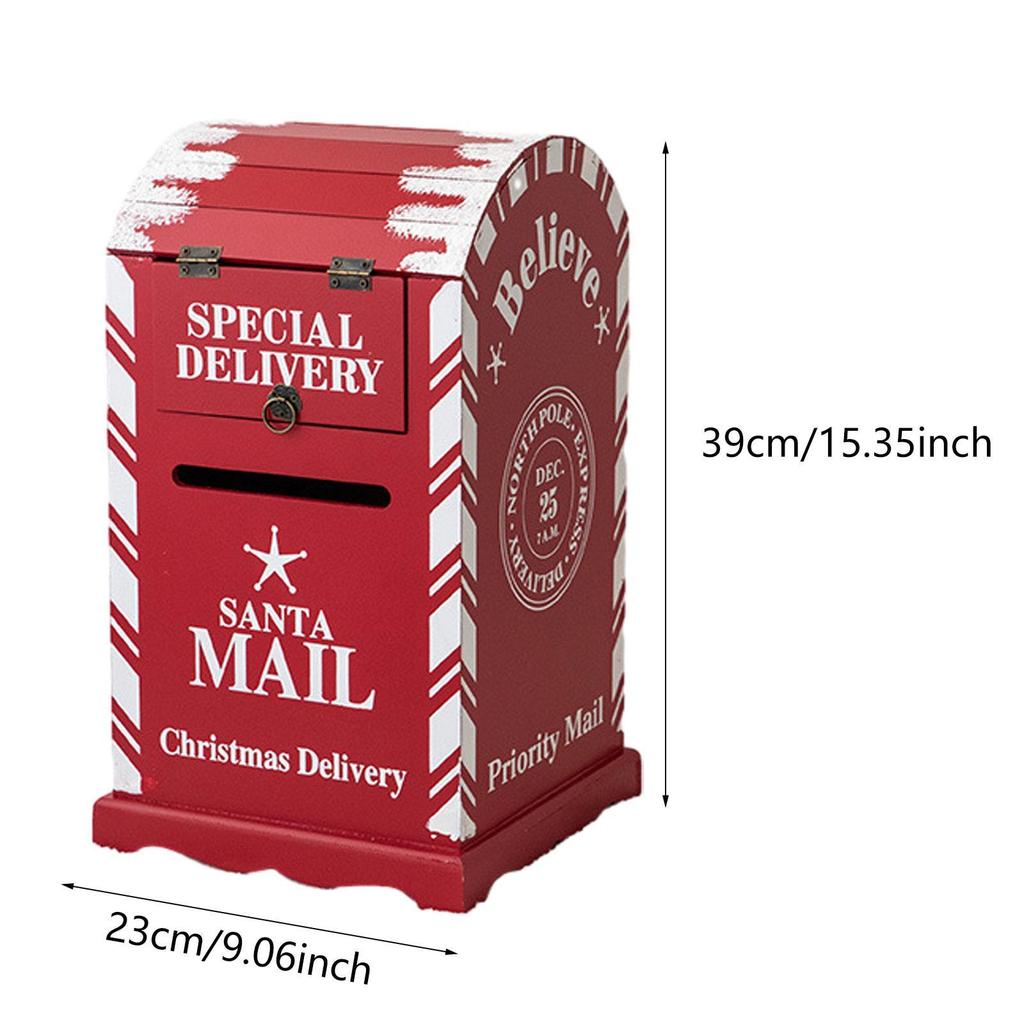 Christmas Letter Box Santa Mailbox Easy to Use Holiday Decor Creative Christmas Decoration Christmas Mailbox for Xmas Holiday