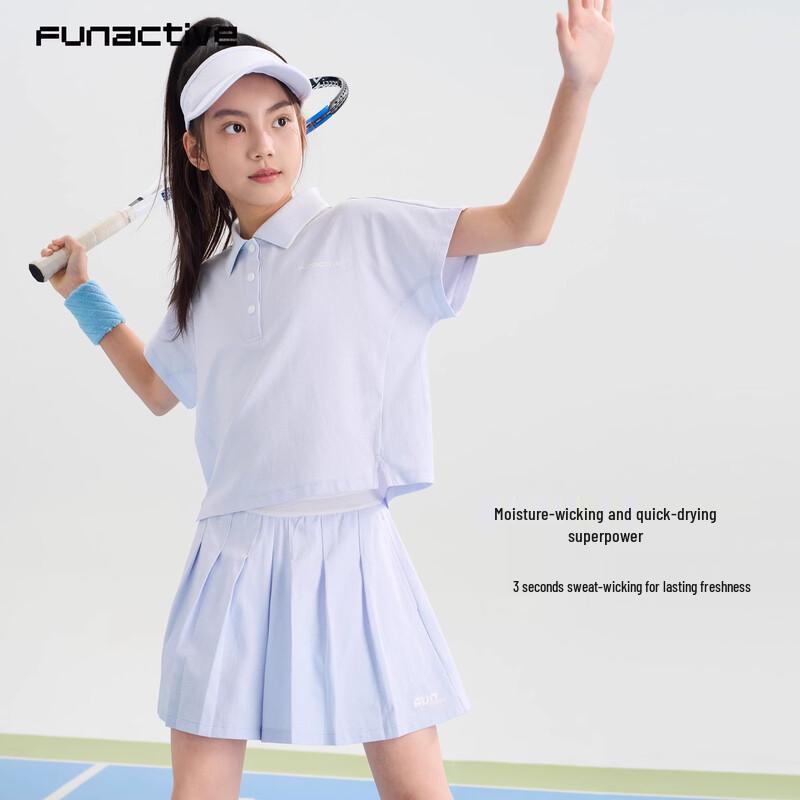 FUN ACTIVE Girl's Pleated Quick-Dry Skort