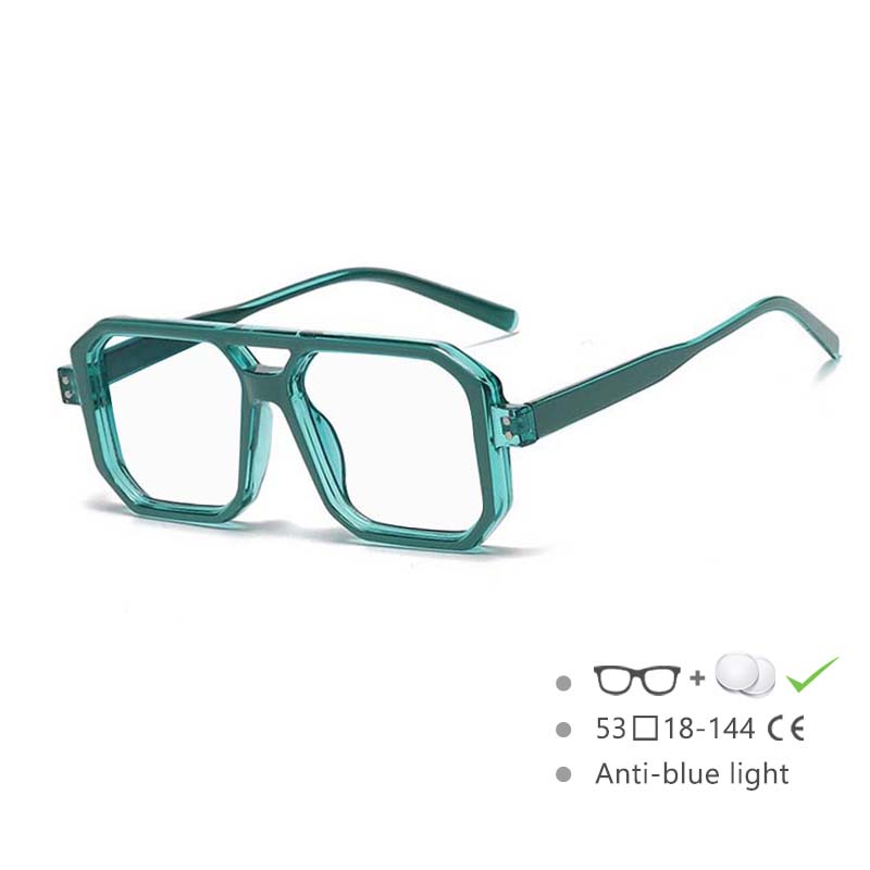 54605 Big Size Square Glasses Frame Women Men Optical Computer Eyeglasses Frames Office Decoration Fake Eyewear