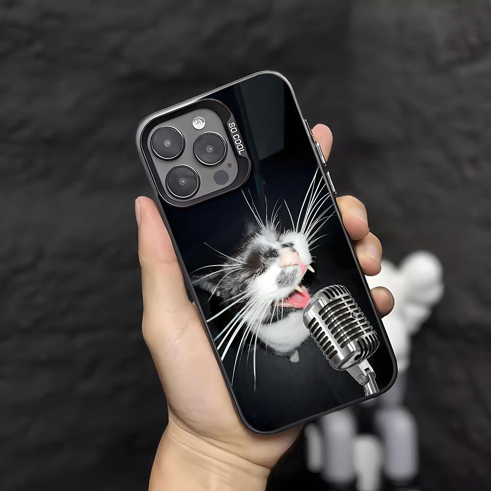 Phone Case For Iphone 17 Air 16 16e 17e 15 Plus 14 13 12 11 Pro Max Protective Funny Cute Cat Durable Fashion Anti-drop Cover