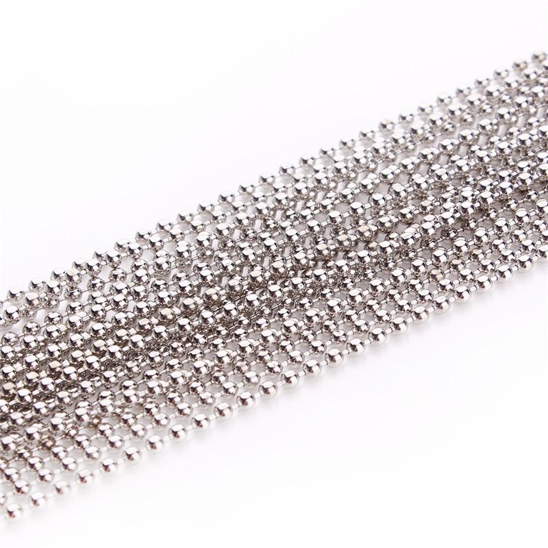 

10 Meters 1.2 1.5 2 mm Metal Ball Bead Chains Bulk Kettingen Necklace Chain For Jewelry Making DIY Bracelet Necklaces Wholesale 1.2mm