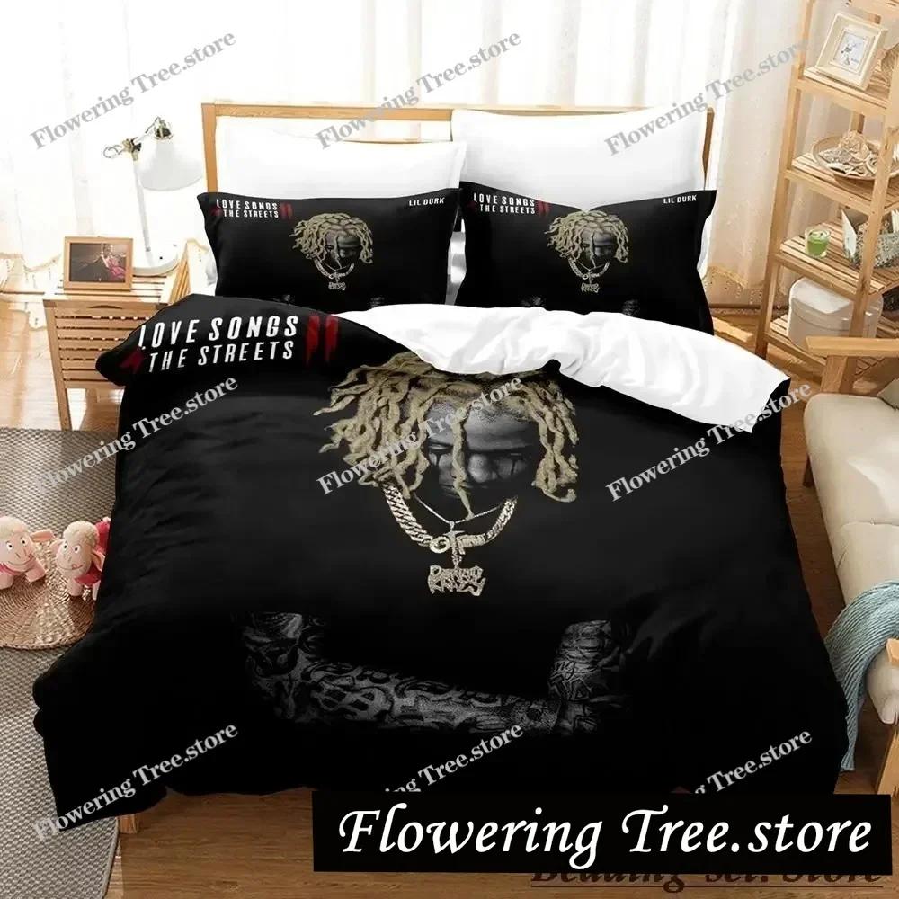 Lil Durk Bedding Set Single Twin Full Queen King Size Bed Set Aldult Kid Bedroom Duvetcover Sets Anime Parure De Lit Bed