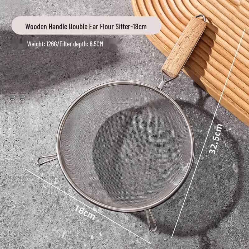 

304 Stainless Steel Fine Mesh Strainer with Double Handles