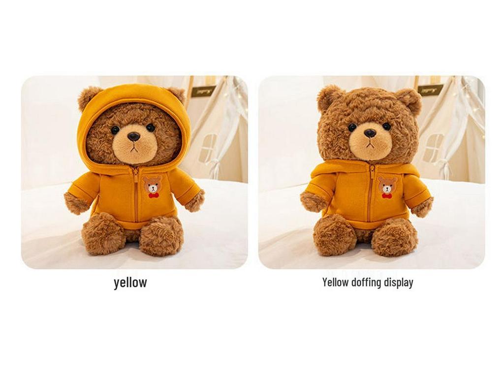 Cute Teddy Bear Hoodie Plush Toy - Stuffed Animal Doll for Kids & Wedding Gifts