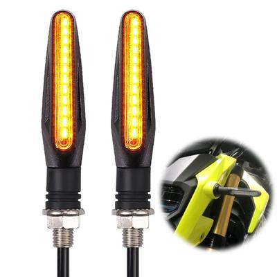 YIXINLYMY Motorcycle Turn Signal, LED Flowing Turn Signal, Set of 4, 12 V, High