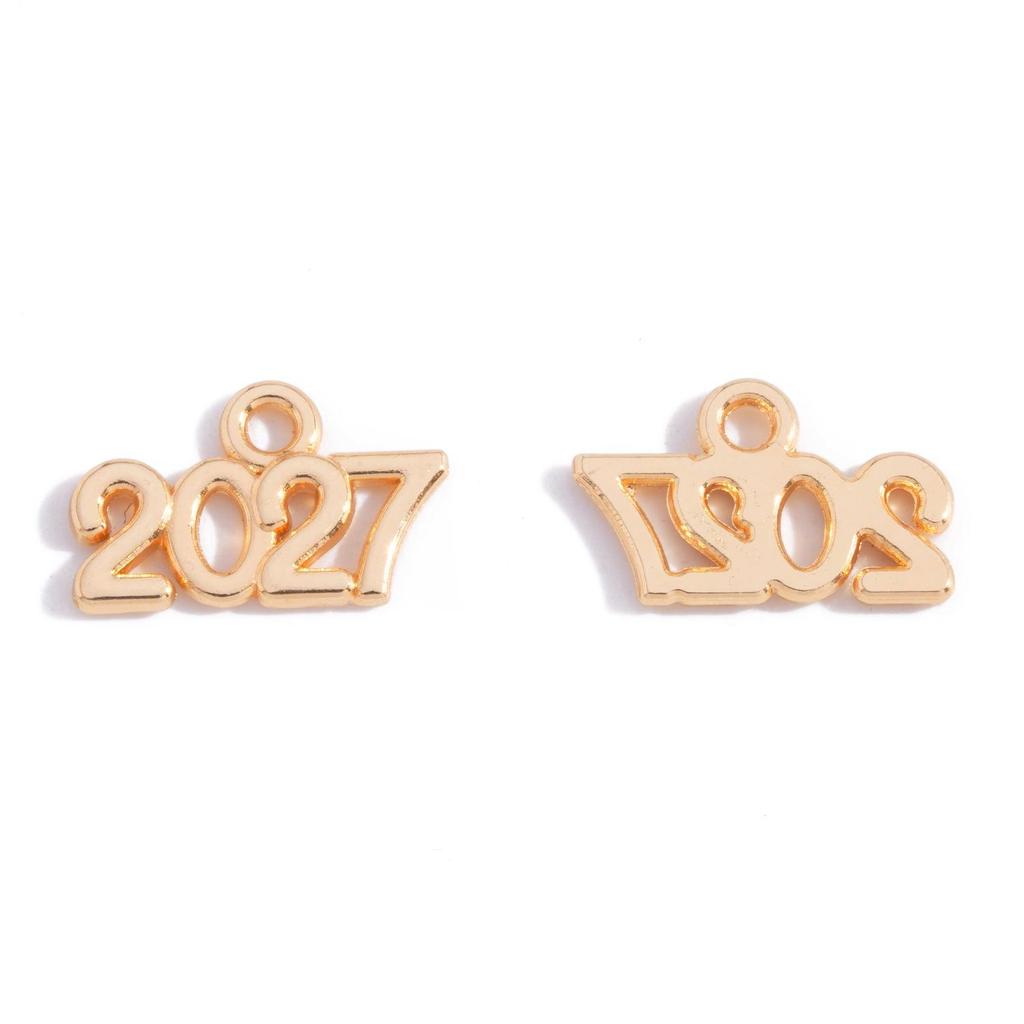 Digital Zinc Alloy Pendant Retro Charm - 14x9mm DIY Jewelry Accessories (2025 & 2026)