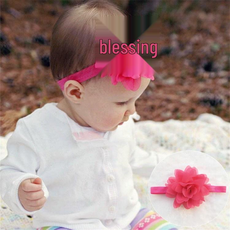 Korean Chiffon Flower Headband for Kids - 10cm Large Flower Hair Accessory