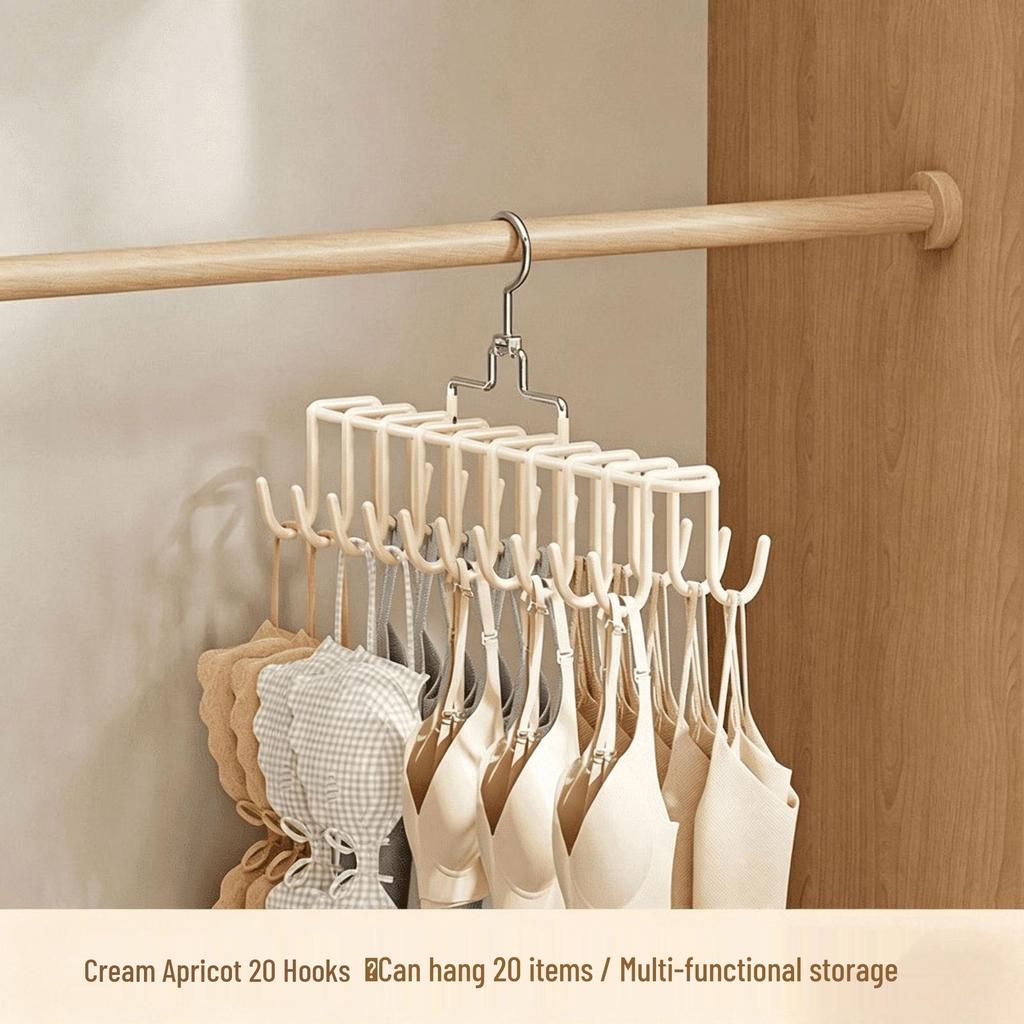 20-Hook Multi-functional Space-saving Clothes & Hat Hanger for Wardrobes