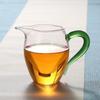 Transparent Glass Tea Fairness Cup with Colored Handle