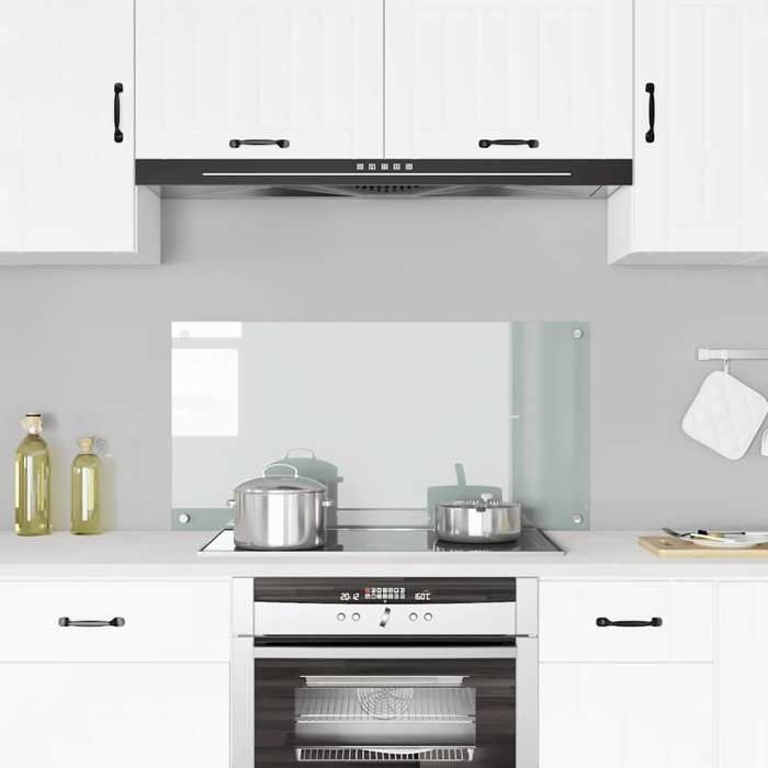 VidaXL Kitchen Backsplash Transparent 100x50 Cm Tempered Glass 249476