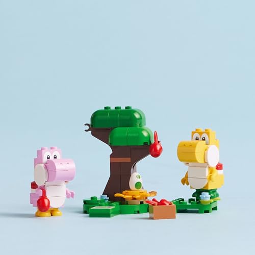 LEGO Super Mario Yoshi's Egg-Like Forest Expansion Set, Super Mario Collectible Toy for Kids, Includes 2 Brick-Building Characters, for Girls and Boys