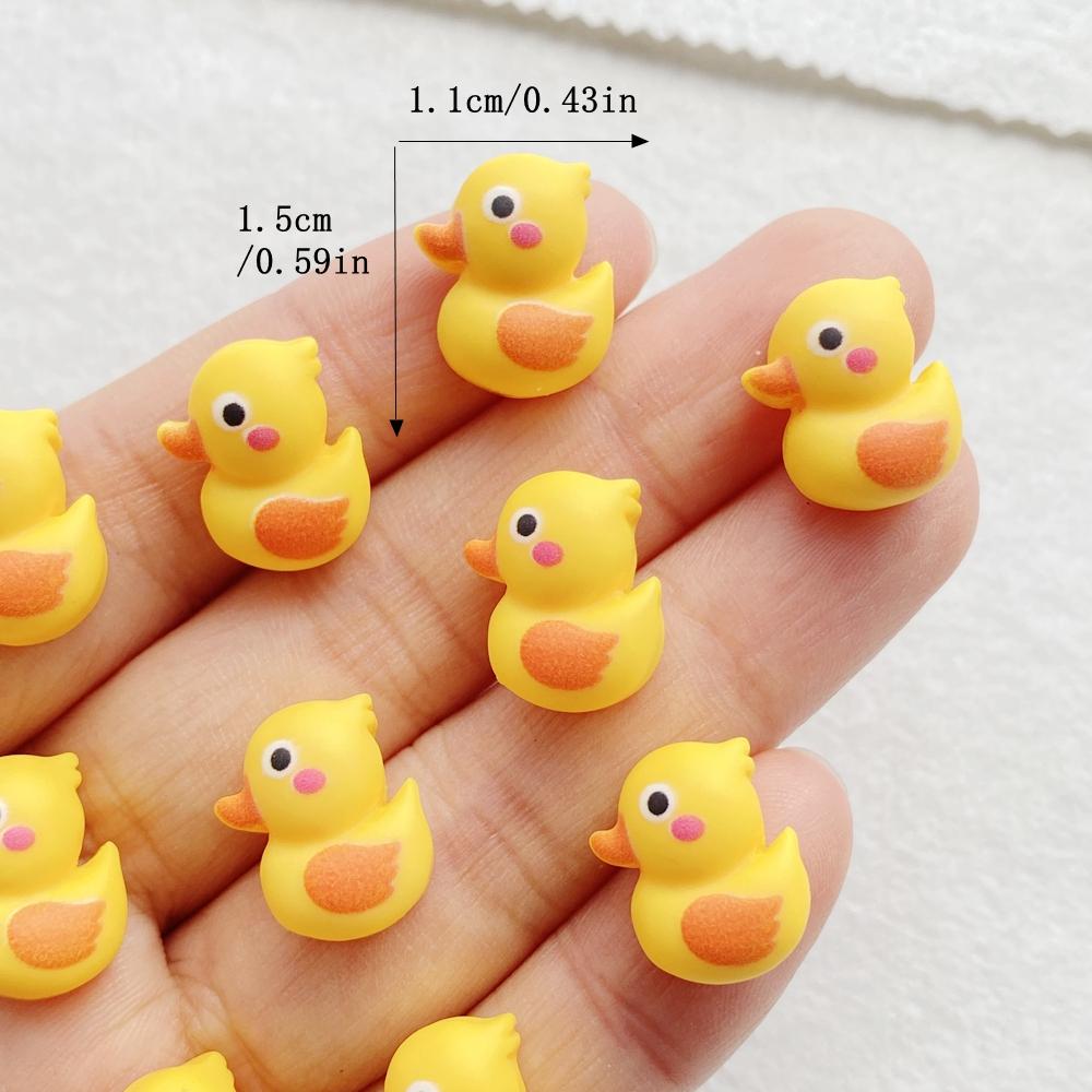 20 Stück Niedliches Cartoon-Tier Küken Nagelkunst Flacher Rücken Strassstein Perle Scrapbooking DIY Maniküre Applikationen Zubehör Bastelbedarf