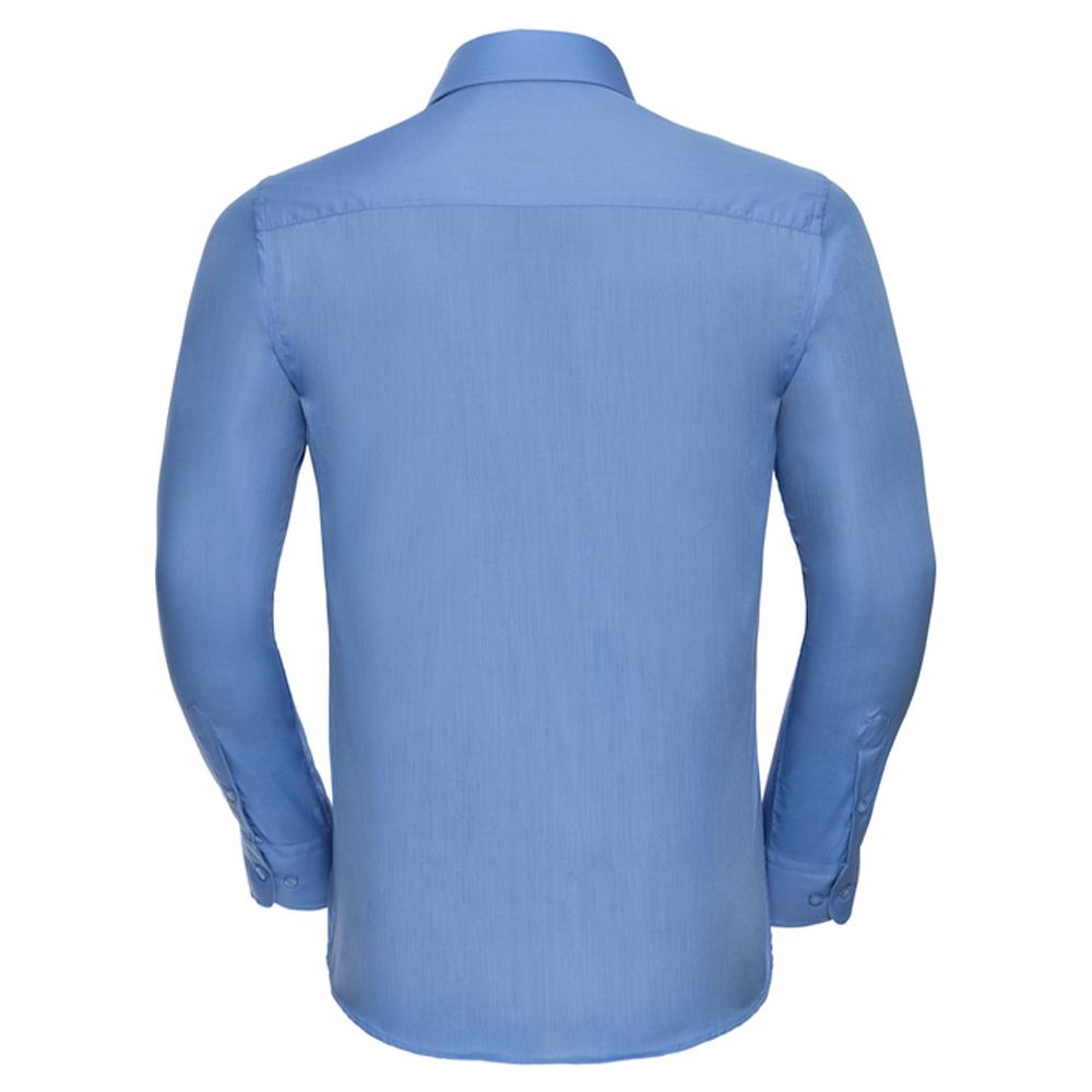 Russell Collection Mens Polycotton Tailored Long-Sleeved Shirt
