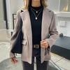 Elegant Retro Long-sleeved Jacket for Women 2025 Autumn and Winter