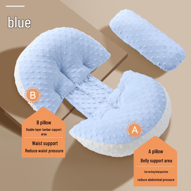 Almofada de Maternidade Transfronteiriça: Suporte para Dormir de Lado para o Abdômen, Proteção Lombar para Amamentação, Almofada de Abraço 3 em 1 Destacável para Gravidez e Parto.