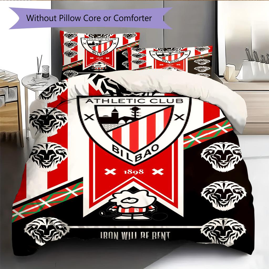Athletic Club logo  Pattern Bedding Quilt Set Quilt Cover Pillowcase Home Decoration Birthday Gift (1 * duvet cover + 2 * pillowcase, without core)