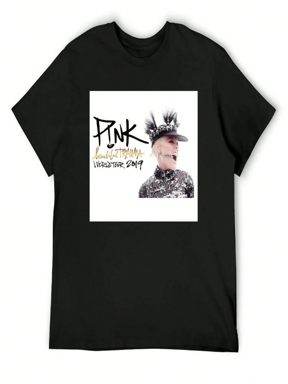 Beautiful Trauma Pink World Tour 2019 T-Shirt Vintage Graphic Tee Essential T Shirt Tee Shirts For unisex S