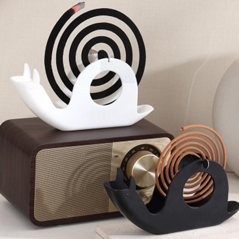 Snail Incense Coil Holder Snail Incense Burner Holder Rack With Ash Catcher Animal Home Decorations For Backyard Living Room