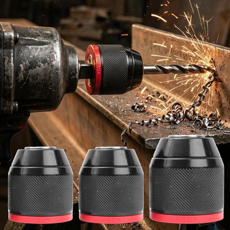 Metal Heavy Duty Drill Chuck Hex Shank Impact Drill Adapter Quick Release Conversion Head For Electric Drill Bits Hardware Tools