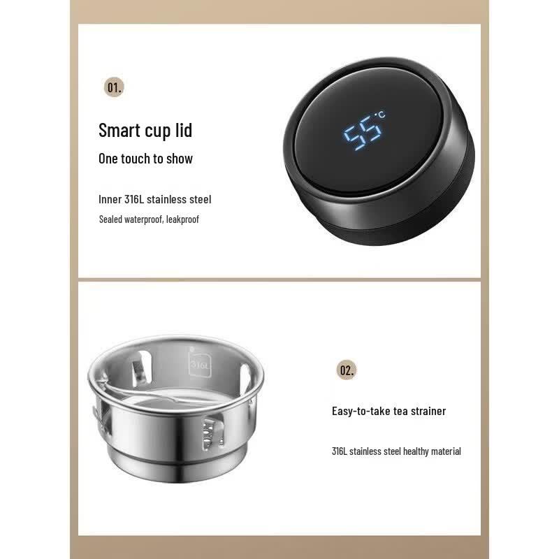 SUPOR Smart Stainless Steel Thermos Bottle