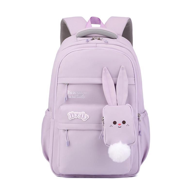 Cute Cartoon Teenager Girl Schoolbag Large Capacity Primary School Grades 3-6 Book Bag Simple Super Lightweight Junior High School Student Backpacks