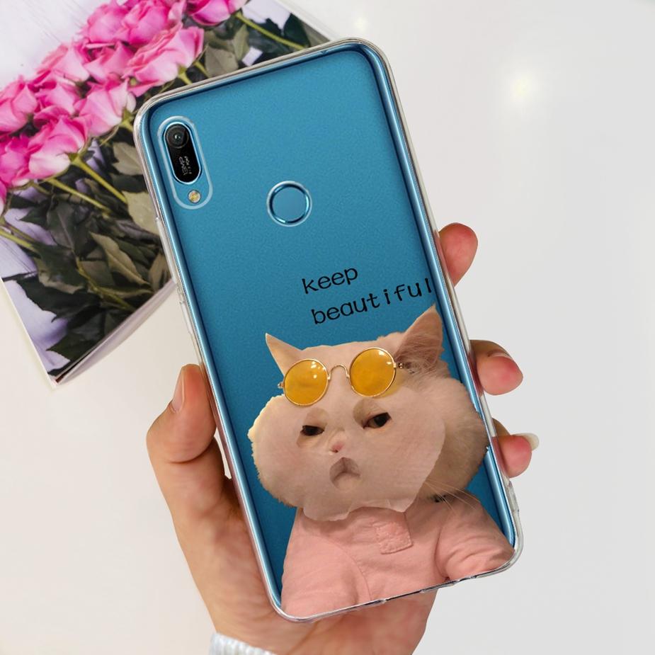 For Huawei Y6 2019 Case Y6 Prime 2019 Fashion Painted Cover Clear Silicone Phone Case For Huawei Y6s 2019 Y6 Pro 2019 Soft Shell