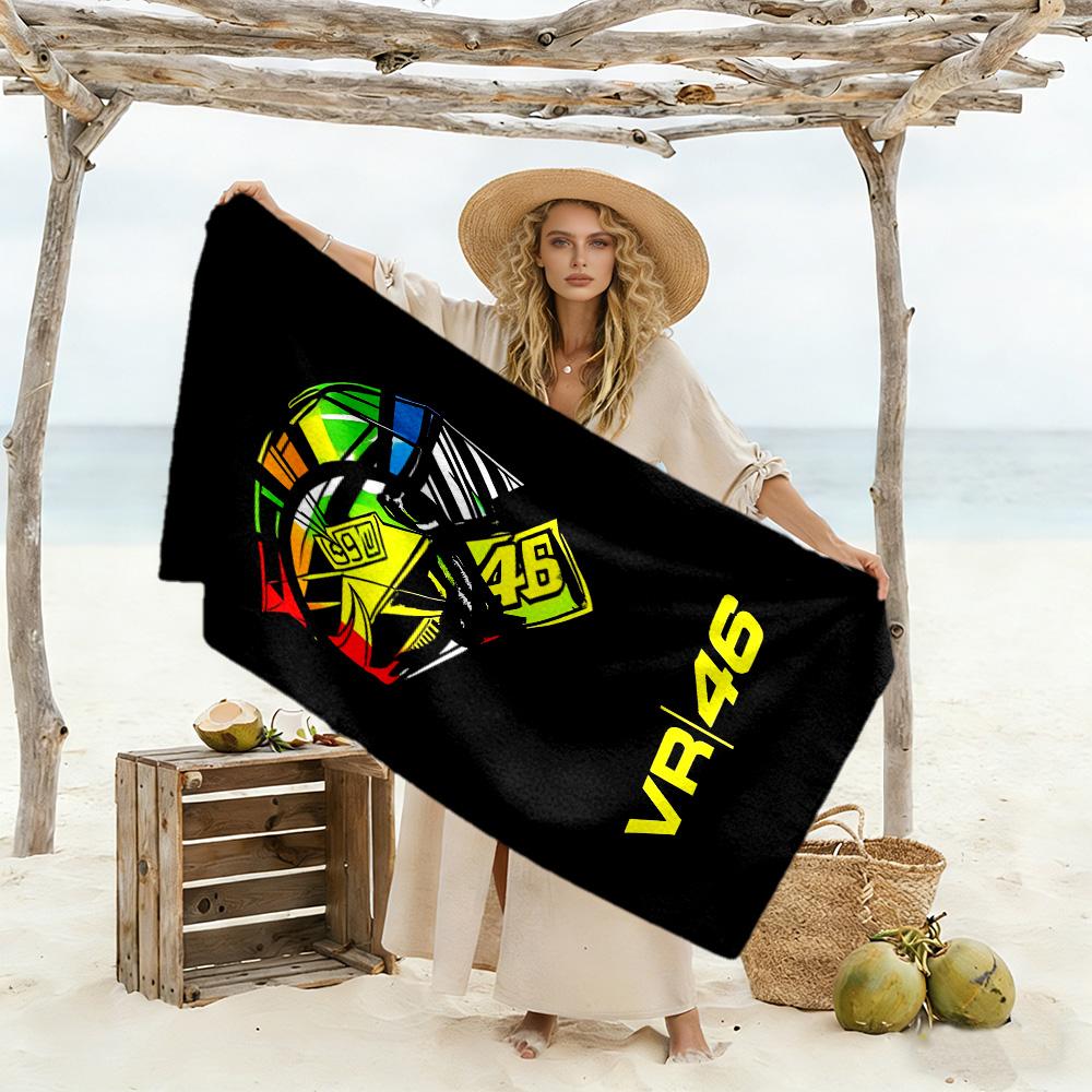 Vr46 soft beach towel soft Applicable to multiple scenarios Fashion Lovers Wedding Party Gift
