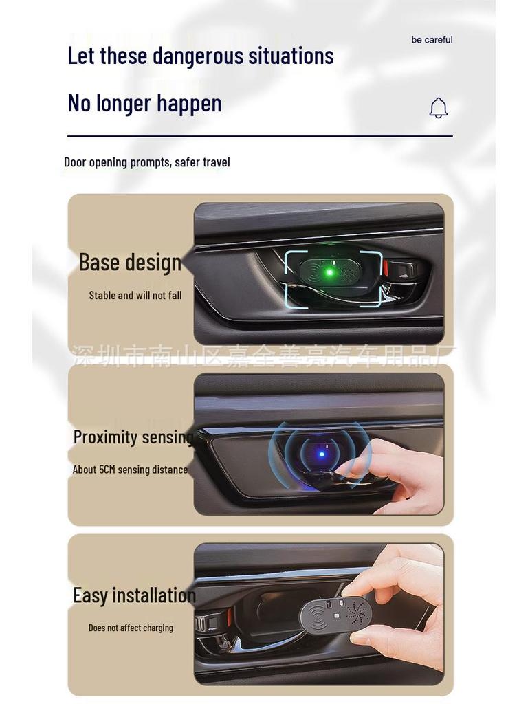 Automatic Car Door Voice Reminder & LED Warning Light