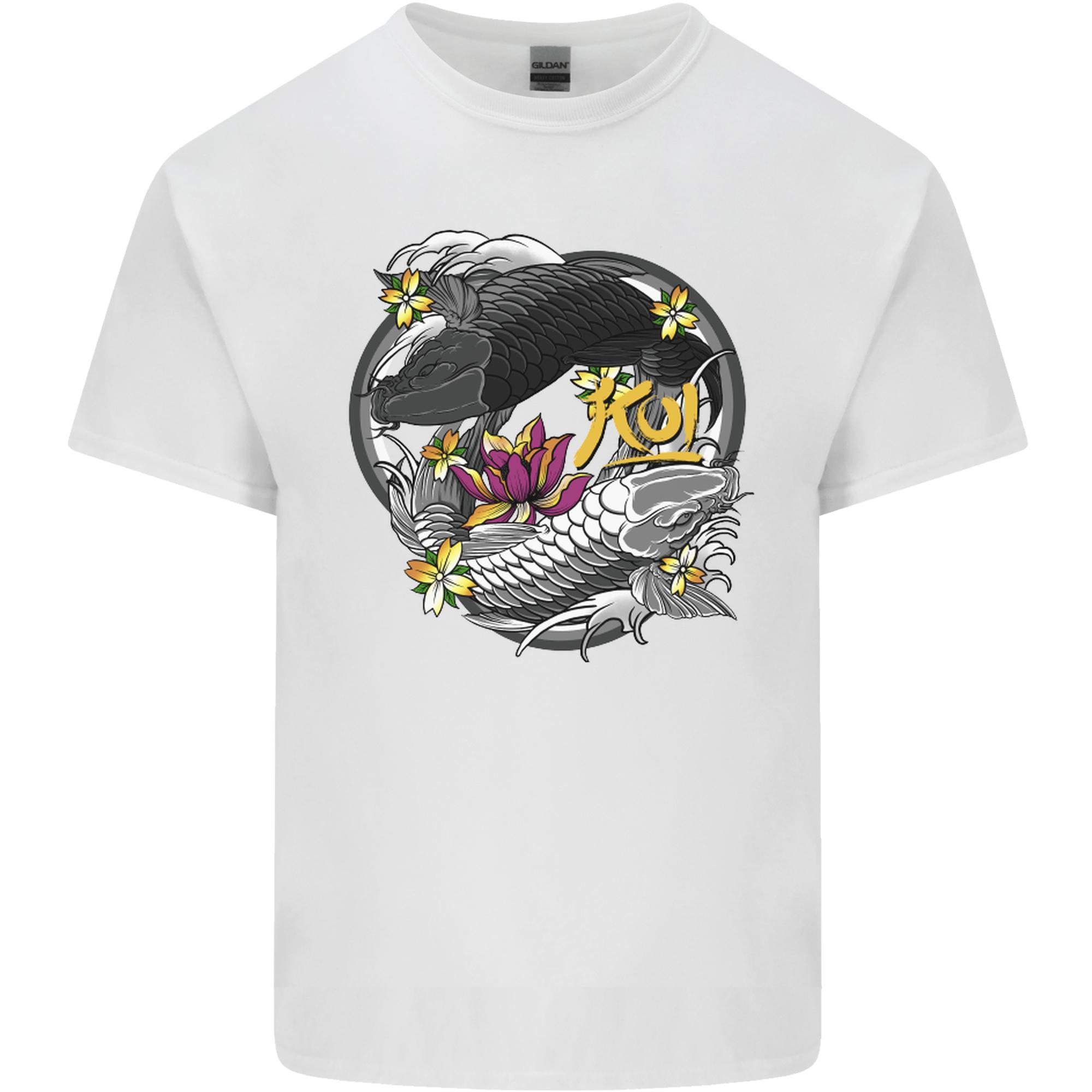 Koi Carp Yin and Yang Fish Pond Unisexs Light Cotton TShirt S