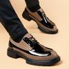 Men's Leather Shoes 2026 Spring and Autumn British Genuine Leather Business Casual Thick Sole Height Increasing Groom's Wedding