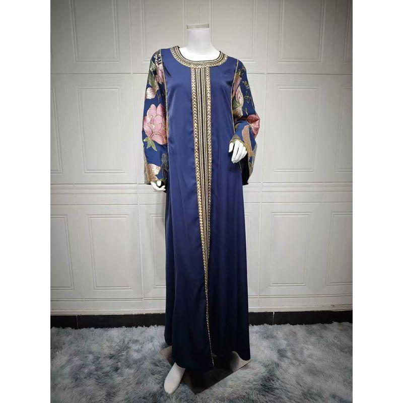 Middle East Dubai Temperament Dress Sequin Embroidered Sequined Robe Embroidered Sequin Dress
