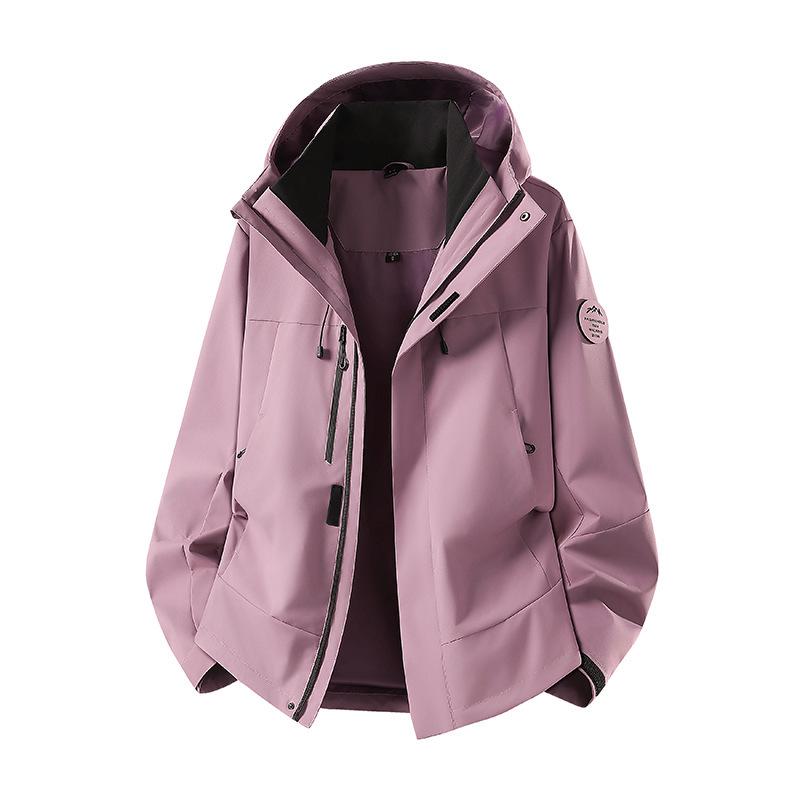 Men's and Women's Windproof Waterproof Hooded Mountaineering Jacket for Spring and Autumn - Outdoor Climbing Coat