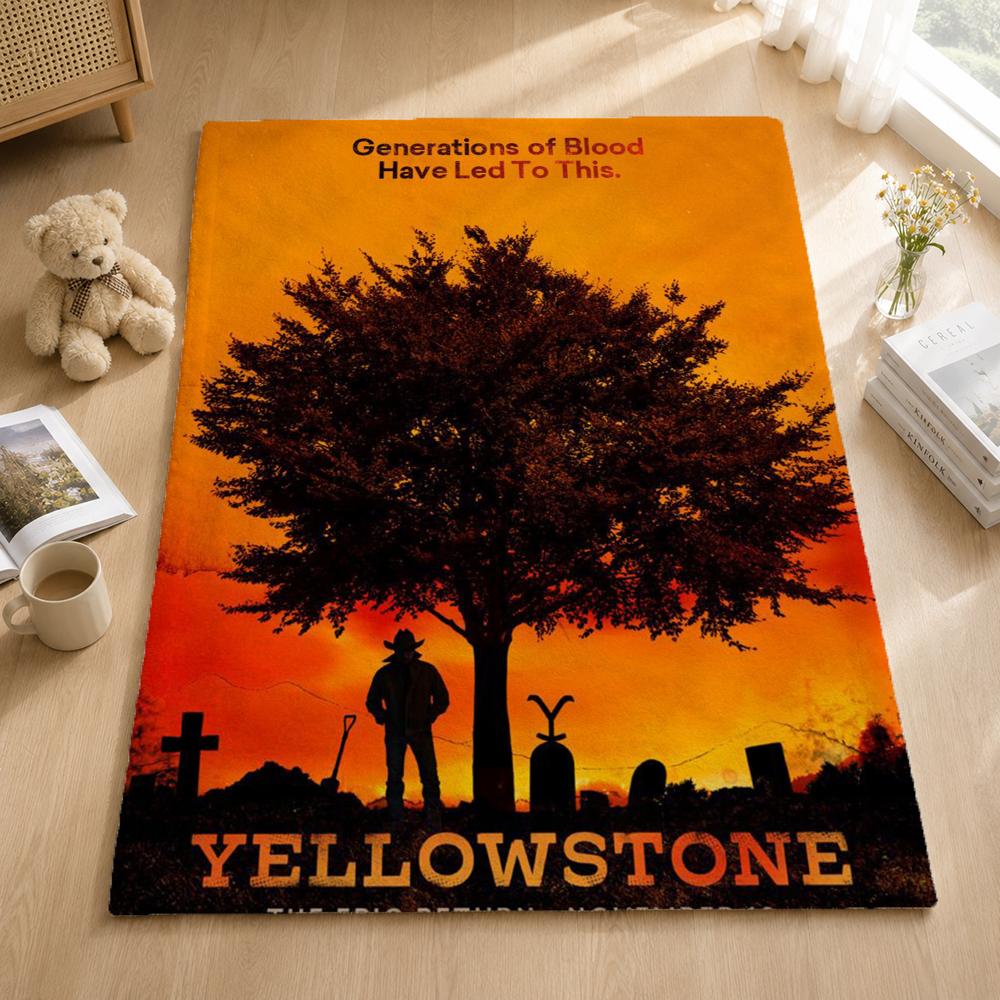 Serie Y-Yellowstone Wohndecken Weiche Warme Flanelldecke Bettwäsche für Bett Wohnzimmer Zuhause Sofa