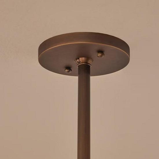 1950er Mid-Century Modern Messing Kronleuchter | Mid Century Holzkugel 3 Arme Italienisch Modern Deckenanhänger | Stilnovo Messing Deckenleuchte