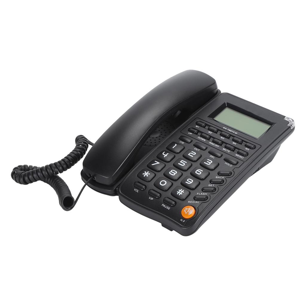 Desktop Telephone Big Button Corded Landline Telephone 16 Bit HD Screen Wired Phone for Home Hotel