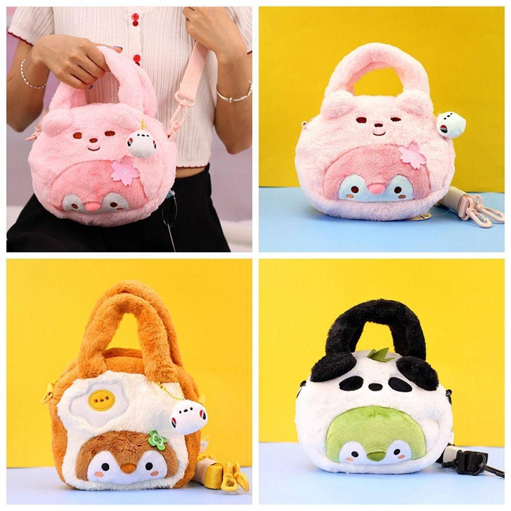 

Cartoon Plush Penguin Crossbody Bag Eggs Stuffed Doll Bag Cartoon Shoulder Bag Girls/Female